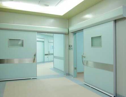 Medical single open air sealing translation door-External mounting