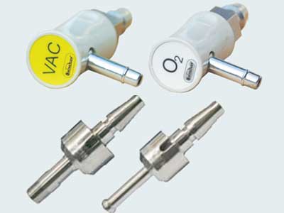 Medical gas terminal plugs