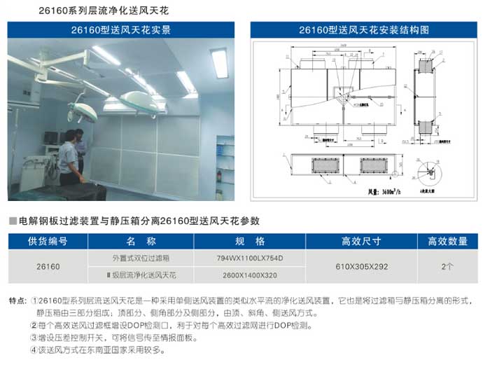 医院医用层流净化送风天花