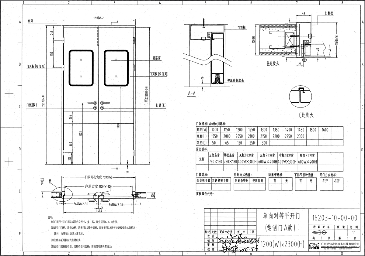 12#单向对等平开门（钢制门）