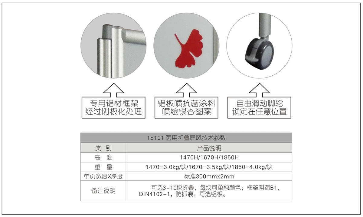 25#医用折叠屏风