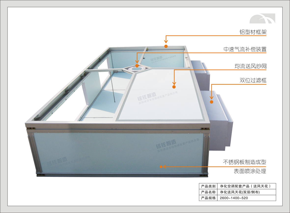 1#层流净化送风天花（侧布/平铺型-A系列）