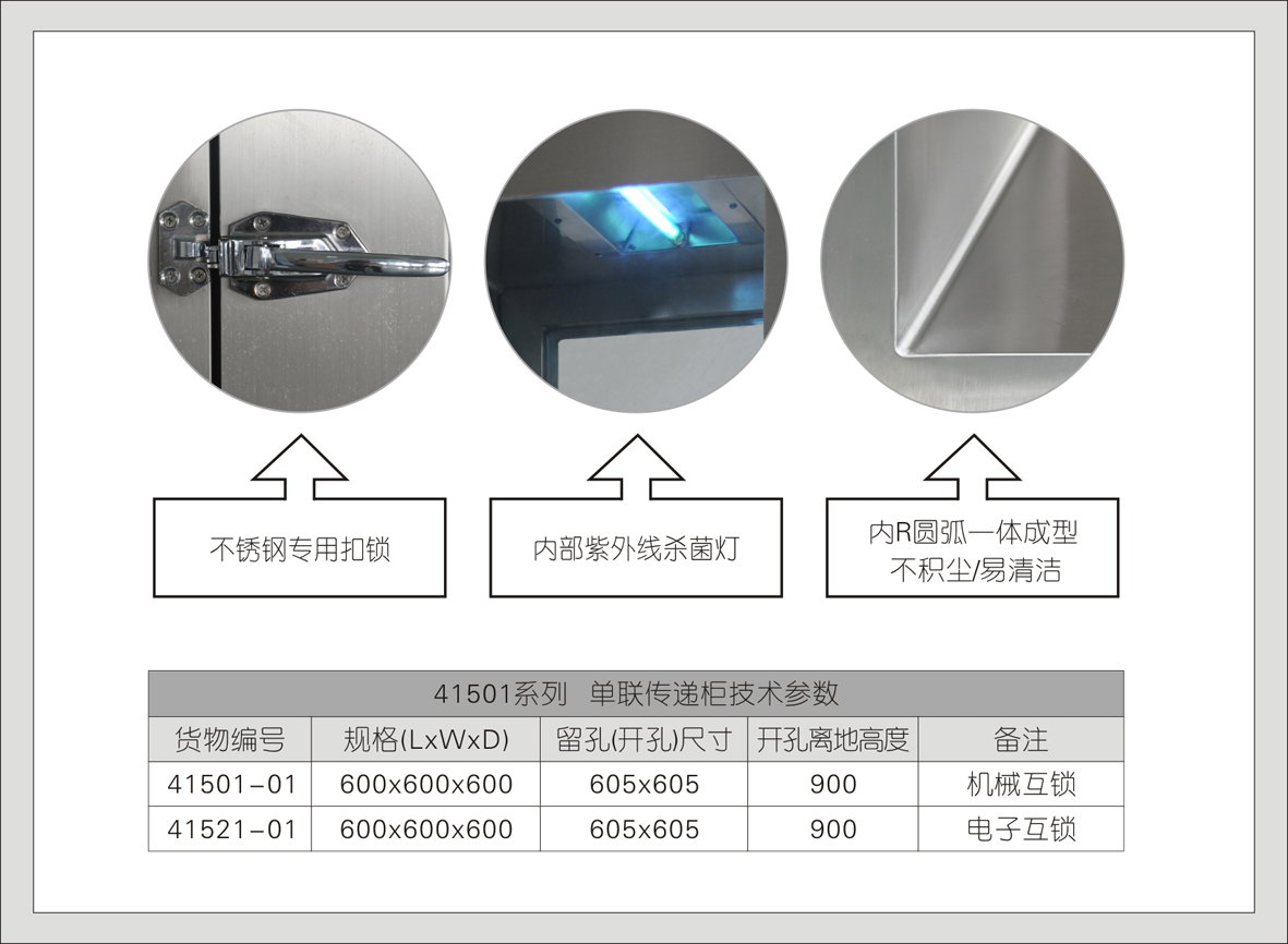 15#41501-01单联传递窗